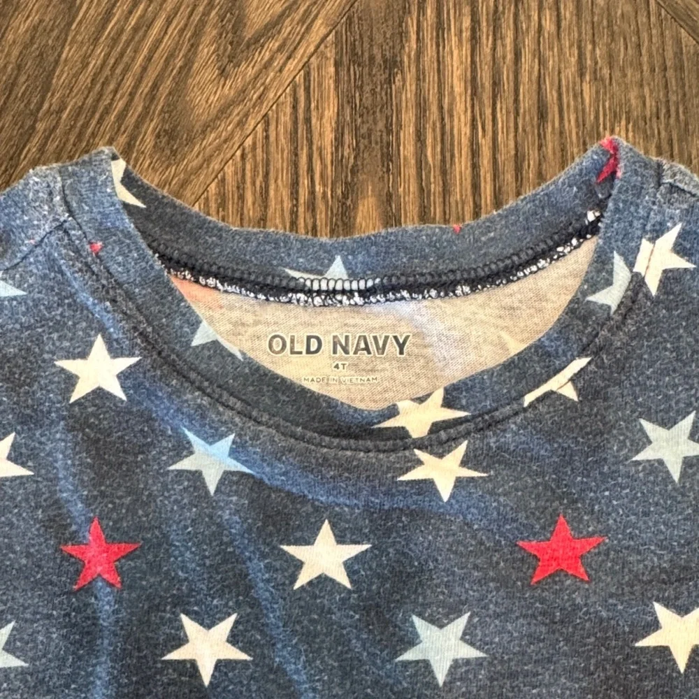 Old Navy Kids Starry Tee Blue Red White